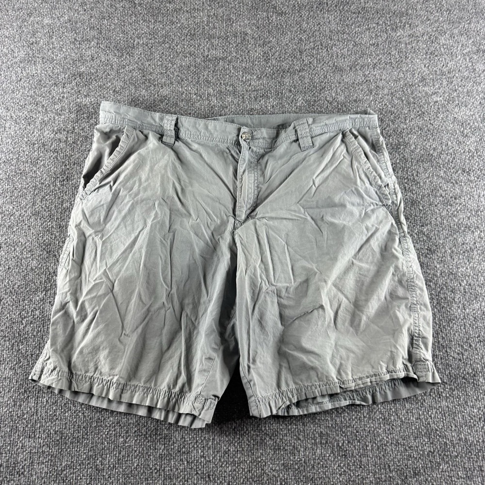 Columbia Shorts Mens 38 Gray Chino Cotton Pockets Outdoors Hiking Flat Front